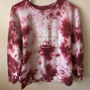 Hot pink tie-dye vans sweatshirt